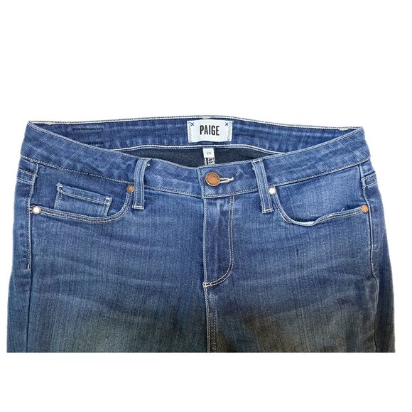 Paige Lou Lou Flare Jeans Vintage Size 29 Medium Wash Stretch Denim - Picture 4 of 8